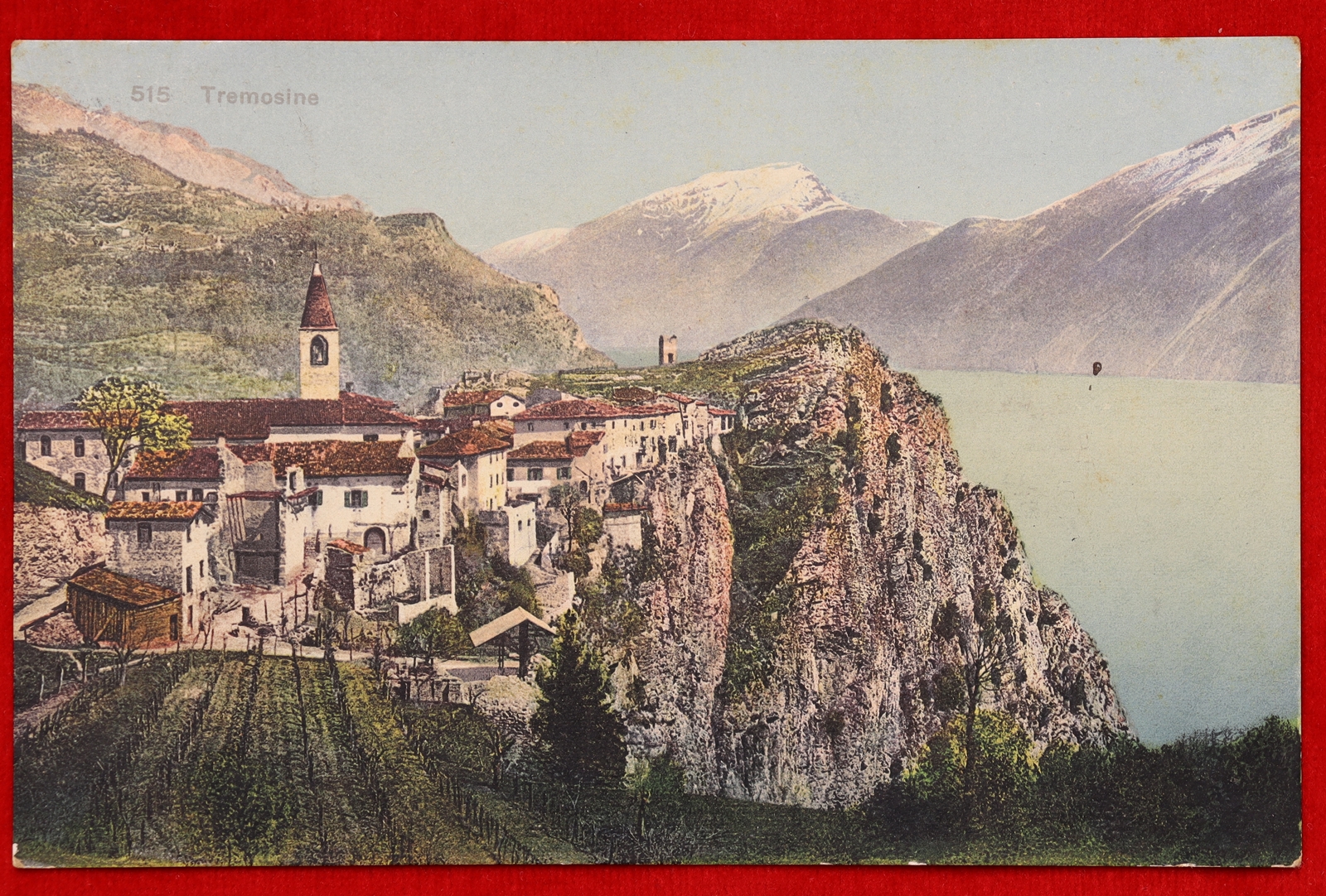TREMOSINE Lago di Garda Panorama viaggiata 1913 f/p #3989