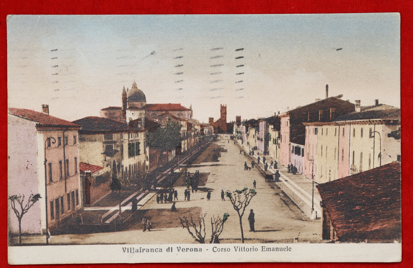 VILLAFRANCA DI VERONA Corso Vittorio Emanuele viaggiata 1923 f/p #21573