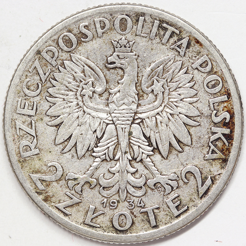 POLONIA 2 Zloty 1934 Argento 750‰ 4,4 gr. #6033