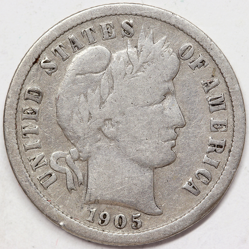 STATI UNITI 1 Dime 1905 San Francisco Argento 900‰ 2,5 gr. #4001
